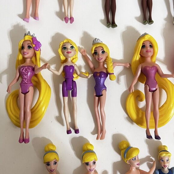 Disney Princess Little Kingdom MagiClip Dolls Lot of 23 Ariel Cinderella Aurora - Picture 5 of 15